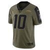 Camiseta Hombre NFL Los Angeles Chargers Justin Herbert 10 Nike 2021 Salute to Service